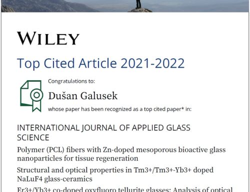 FunGlass papers published in the International Journal of Applied Glass Science achieved the status of top cited papers
