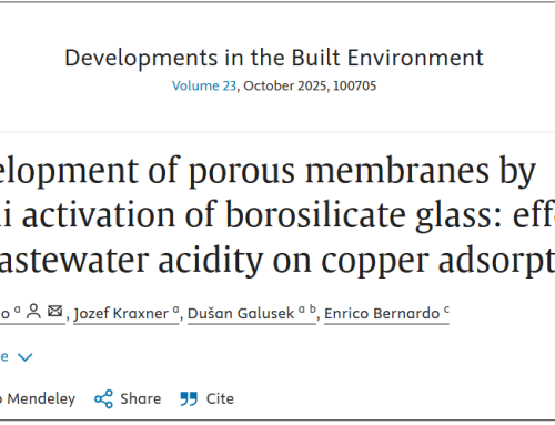 New Publication: Copper adsorption in acidic wastewater using alkali-activated glass membranes