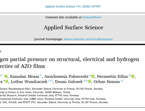 New Publication in Applied Surface Science on AZO Thin Films for Hydrogen Sensing Applications